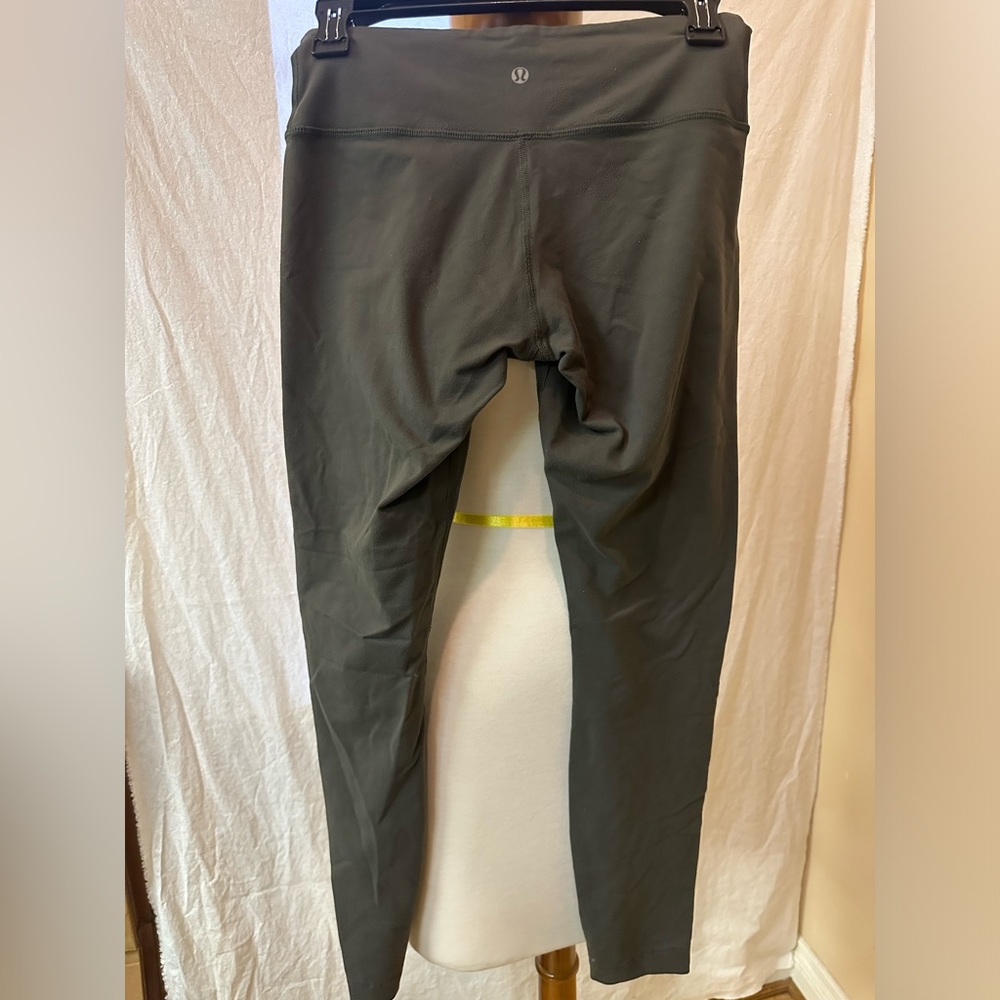 Lululemon dark olive green leggings size 6